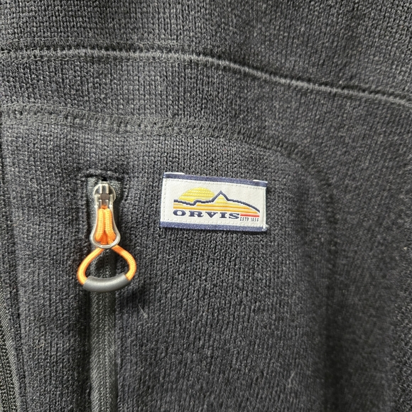 Orvis Black Sweater Fleece Jacket - XL - Picture 4 of 11